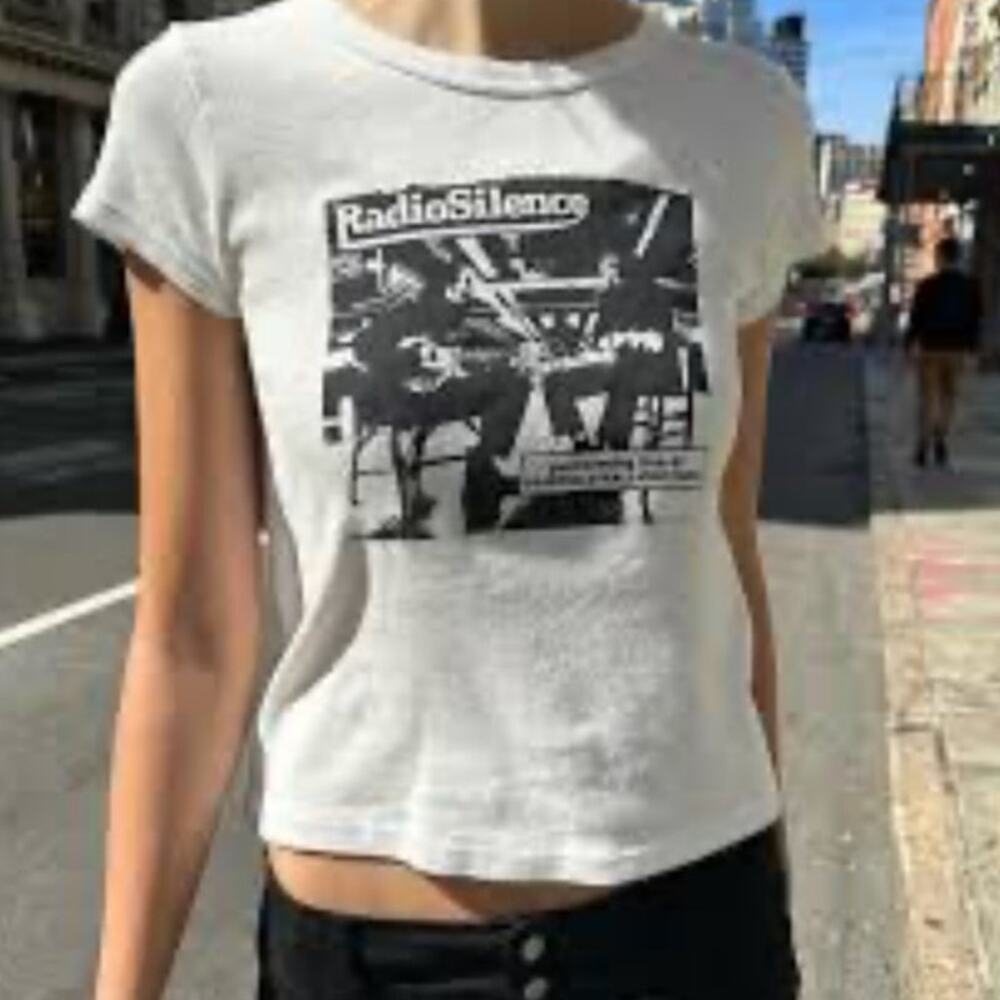 Brandy Melville John Galt Radio Silence Baby Tee